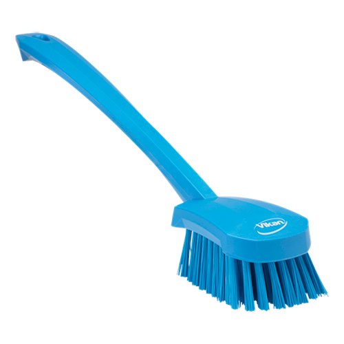 BLUE HARD WASHING BRUSH WITH LONG HANDLE 415MM 