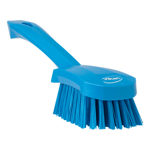 BLUE WASHING BRUSH WITH SHORT HANDLE 270MM